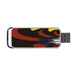 Peacock Abstract Fractal Portable Usb Flash (one Side) by Simbadda