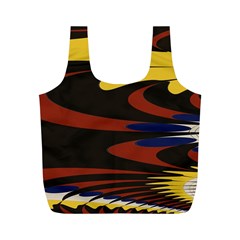 Peacock Abstract Fractal Full Print Recycle Bags (m)  by Simbadda