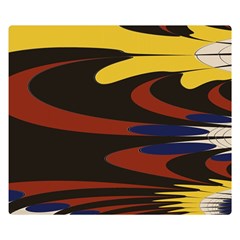 Peacock Abstract Fractal Double Sided Flano Blanket (small)  by Simbadda