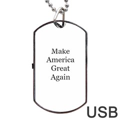 Make America Great Again Dog Tag Usb Flash (one Side) by Joelmendoza650