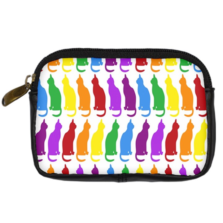 Rainbow Colorful Cats Wallpaper Pattern Digital Camera Cases