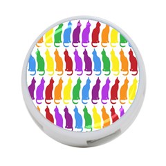 Rainbow Colorful Cats Wallpaper Pattern 4-port Usb Hub (one Side) by Simbadda