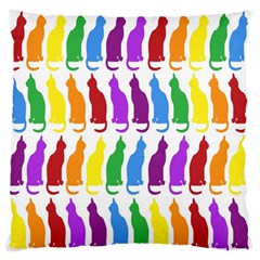 Rainbow Colorful Cats Wallpaper Pattern Standard Flano Cushion Case (one Side) by Simbadda