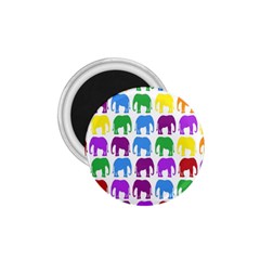 Rainbow Colors Bright Colorful Elephants Wallpaper Background 1 75  Magnets by Simbadda