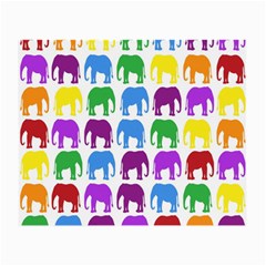 Rainbow Colors Bright Colorful Elephants Wallpaper Background Small Glasses Cloth by Simbadda