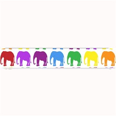 Rainbow Colors Bright Colorful Elephants Wallpaper Background Small Bar Mats by Simbadda