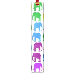 Rainbow Colors Bright Colorful Elephants Wallpaper Background Large Book Marks by Simbadda