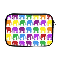 Rainbow Colors Bright Colorful Elephants Wallpaper Background Apple Macbook Pro 17  Zipper Case