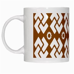 Art Abstract Background Pattern White Mugs by Simbadda