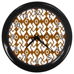 Art Abstract Background Pattern Wall Clocks (black) by Simbadda