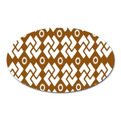 Art Abstract Background Pattern Oval Magnet by Simbadda