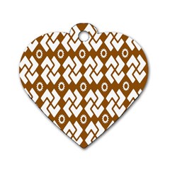 Art Abstract Background Pattern Dog Tag Heart (one Side) by Simbadda