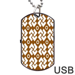 Art Abstract Background Pattern Dog Tag Usb Flash (two Sides) by Simbadda