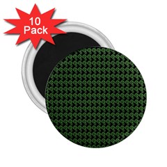 Clovers On Black 2 25  Magnets (10 Pack)  by PhotoNOLA