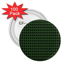 Clovers On Black 2 25  Buttons (100 Pack)  by PhotoNOLA