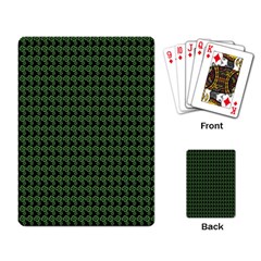 Clovers On Black Playing Card by PhotoNOLA