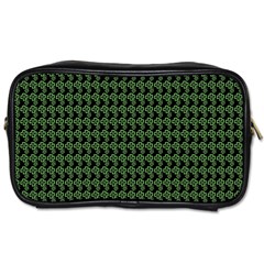 Clovers On Black Toiletries Bags by PhotoNOLA