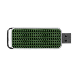 Clovers On Black Portable Usb Flash (two Sides) by PhotoNOLA