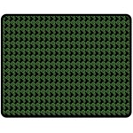 Clovers On Black Double Sided Fleece Blanket (Medium)  58.8 x47.4  Blanket Front