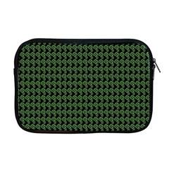 Clovers On Black Apple Macbook Pro 17  Zipper Case by PhotoNOLA