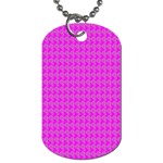 Clovers On Pink Dog Tag (One Side) Front