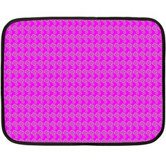 Clovers On Pink Fleece Blanket (mini)