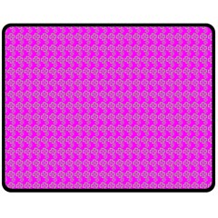 Clovers On Pink Fleece Blanket (medium) 