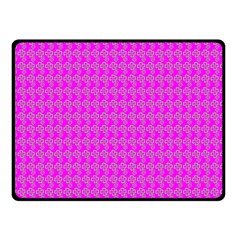 Clovers On Pink Fleece Blanket (small)