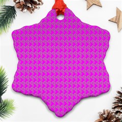 Clovers On Pink Ornament (snowflake)