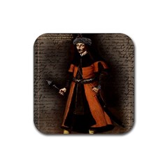 Count Vlad Dracula Rubber Coaster (square)  by Valentinaart