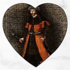 Count Vlad Dracula Jigsaw Puzzle (heart) by Valentinaart