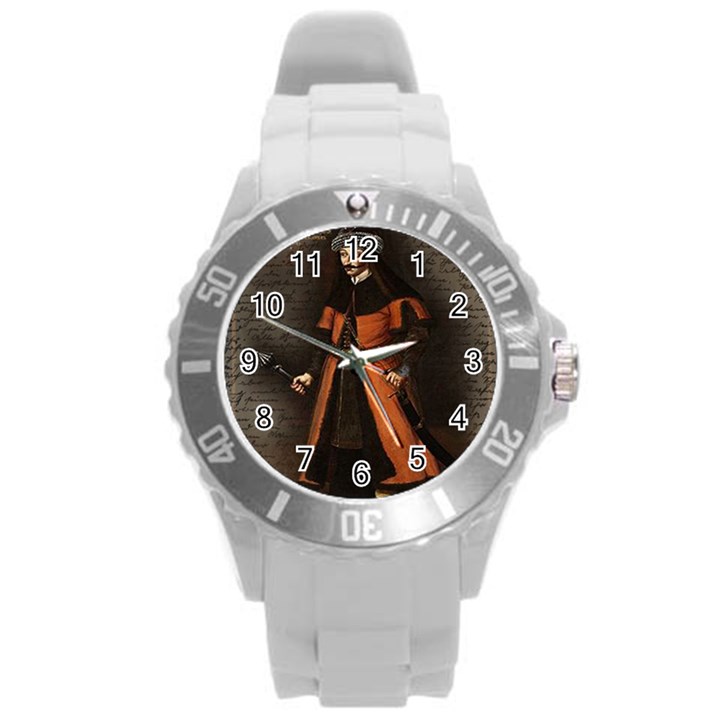 Count Vlad Dracula Round Plastic Sport Watch (L)