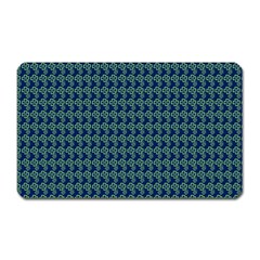 Clovers On Dark Blue Magnet (rectangular) by PhotoNOLA