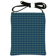 Clovers On Dark Blue Shoulder Sling Bags by PhotoNOLA