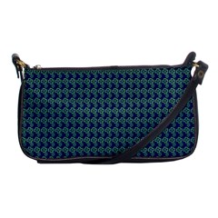 Clovers On Dark Blue Shoulder Clutch Bags