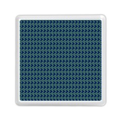 Clovers On Dark Blue Memory Card Reader (square)  by PhotoNOLA