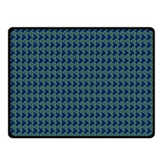 Clovers On Dark Blue Double Sided Fleece Blanket (small)  by PhotoNOLA