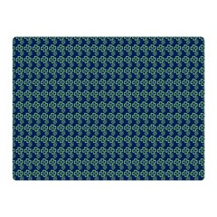 Clovers On Dark Blue Double Sided Flano Blanket (mini)  by PhotoNOLA