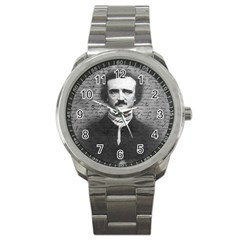 Edgar Allan Poe  Sport Metal Watch by Valentinaart