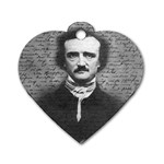 Edgar Allan Poe  Dog Tag Heart (Two Sides) Front