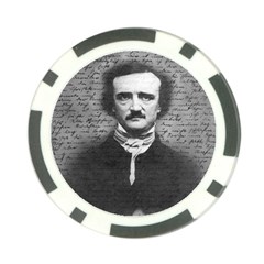 Edgar Allan Poe  Poker Chip Card Guard by Valentinaart