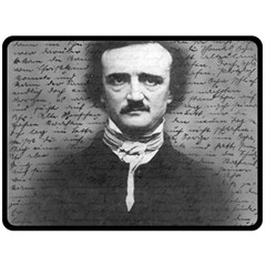 Edgar Allan Poe  Double Sided Fleece Blanket (large)  by Valentinaart