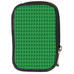 Clovers On Dark Green Compact Camera Cases by PhotoNOLA