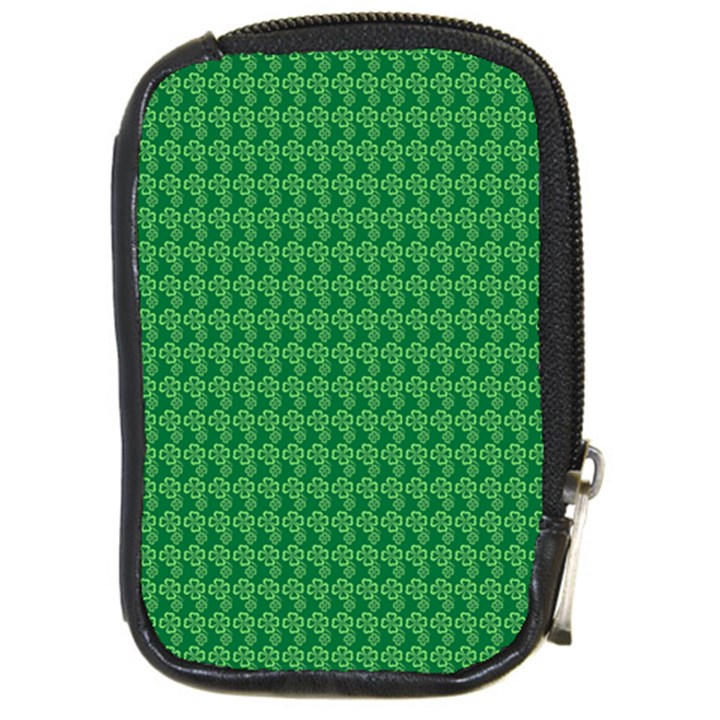 Clovers On Dark Green Compact Camera Cases