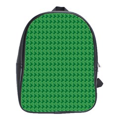 Clovers On Dark Green School Bags(large) 