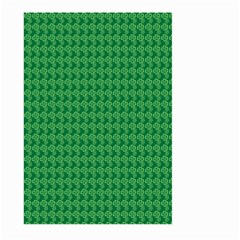 Clovers On Dark Green Large Garden Flag (two Sides) by PhotoNOLA