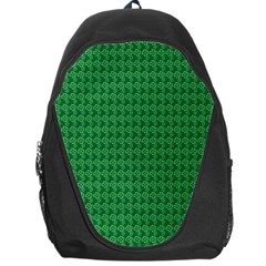 Clovers On Dark Green Backpack Bag by PhotoNOLA