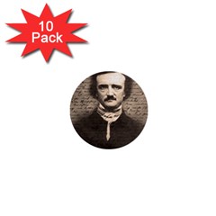 Edgar Allan Poe  1  Mini Buttons (10 Pack)  by Valentinaart