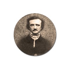 Edgar Allan Poe  Magnet 3  (round) by Valentinaart