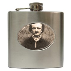 Edgar Allan Poe  Hip Flask (6 Oz) by Valentinaart